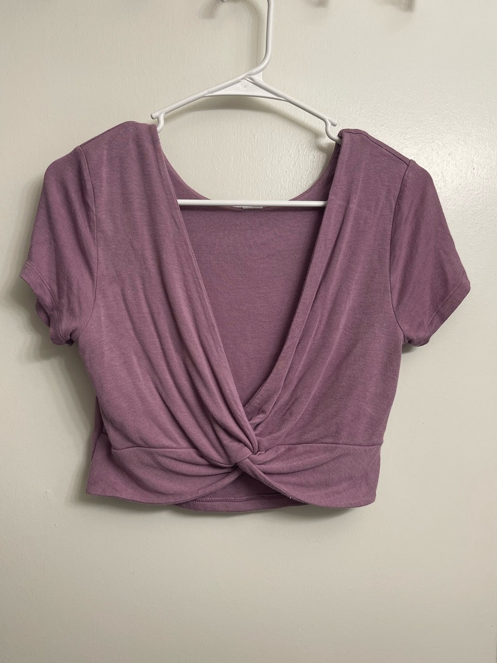 Twist-Front V-Neck Crop Top